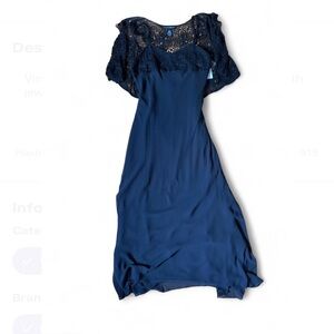 Cache Black Sequin Lace Midi Dress With Shawl